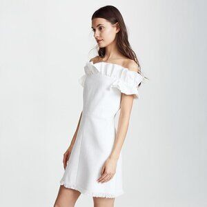 Rebecca Taylor Fringed Off-The-Shoulder Dress